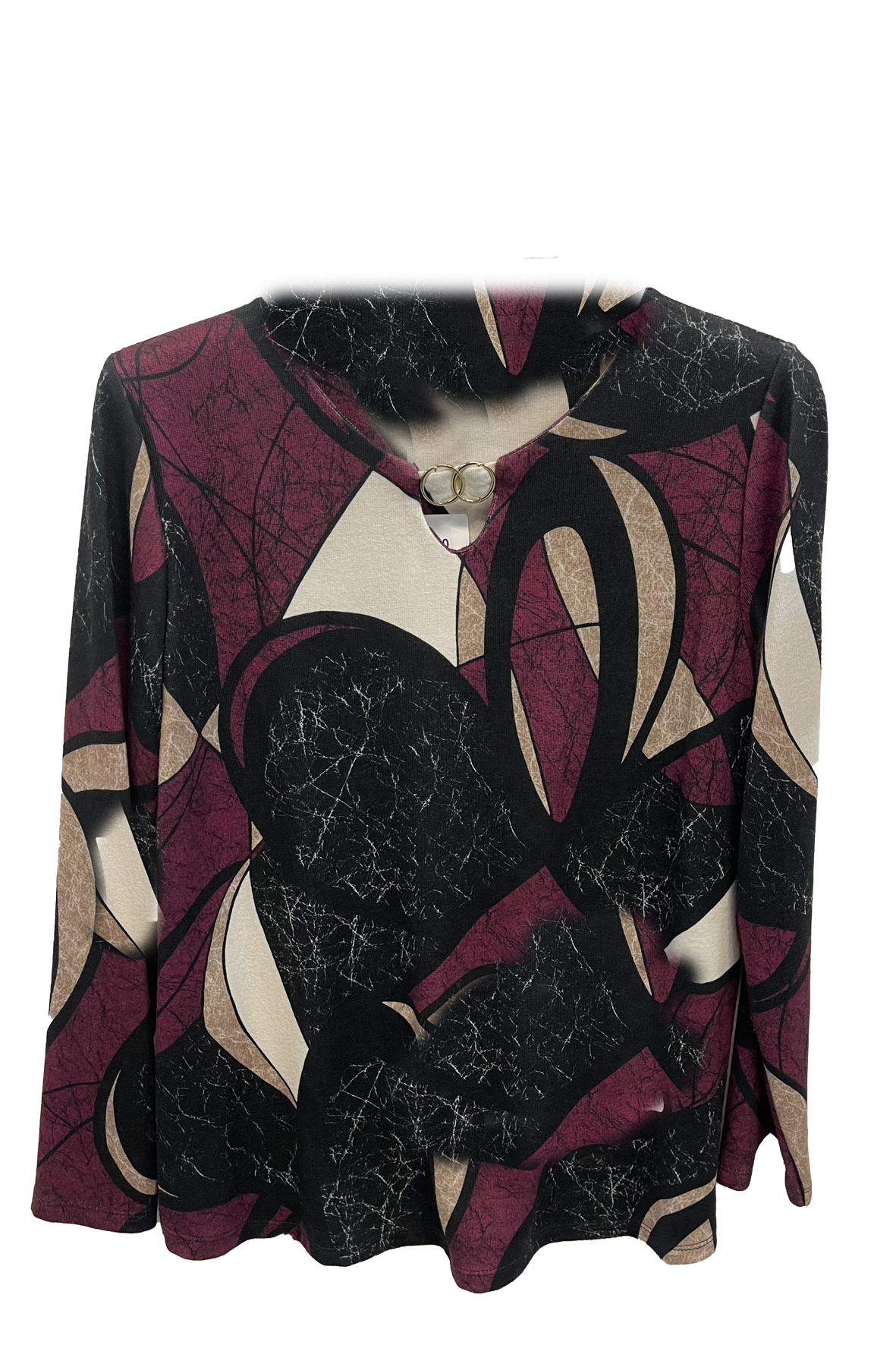 maglia mani calde fantasie con anelli DB10740 AMARONE MARICLA 