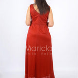 abito con rouche JC34896 ROSSO MARICLA ELEGANCE 