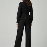 tuta smoking manica lunga PF120TU NERO PAOLA FORTI 