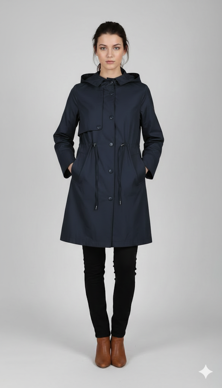 Parka Leggero con Cappuccio LIN11 BLU LINDAS 