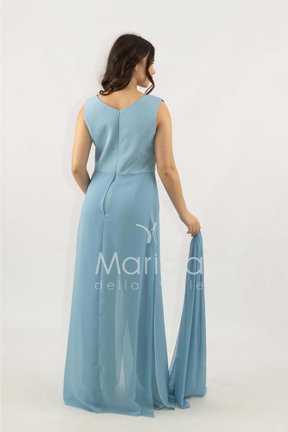 tuta con scollo paiette SH910TU POLVERE SHARON 
