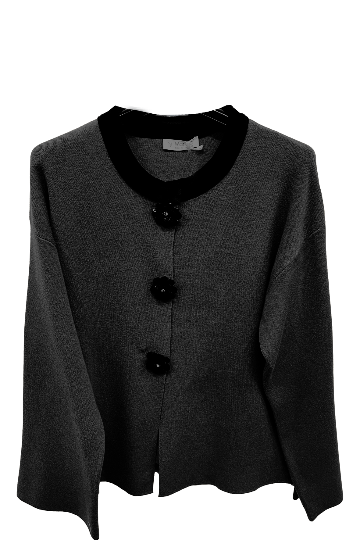 giacca bicolor bottoni fiore A26IMP03065 NERO MARICLA 
