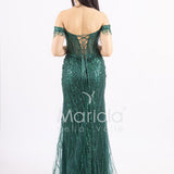 Abito a sirena scollo omerale FP881007 VERDE MARICLA ELEGANCE 