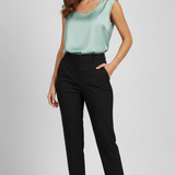Top Elegante in Satin a Taglio Vivo LES1432 MENTA MARICLA 