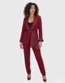 tailleur manica velo con cintura