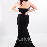 Abito corpetto strass SH511 NERO SHARON 