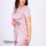 tubino con fusciacca strass SP220015 ROSA SONIA PENA 
