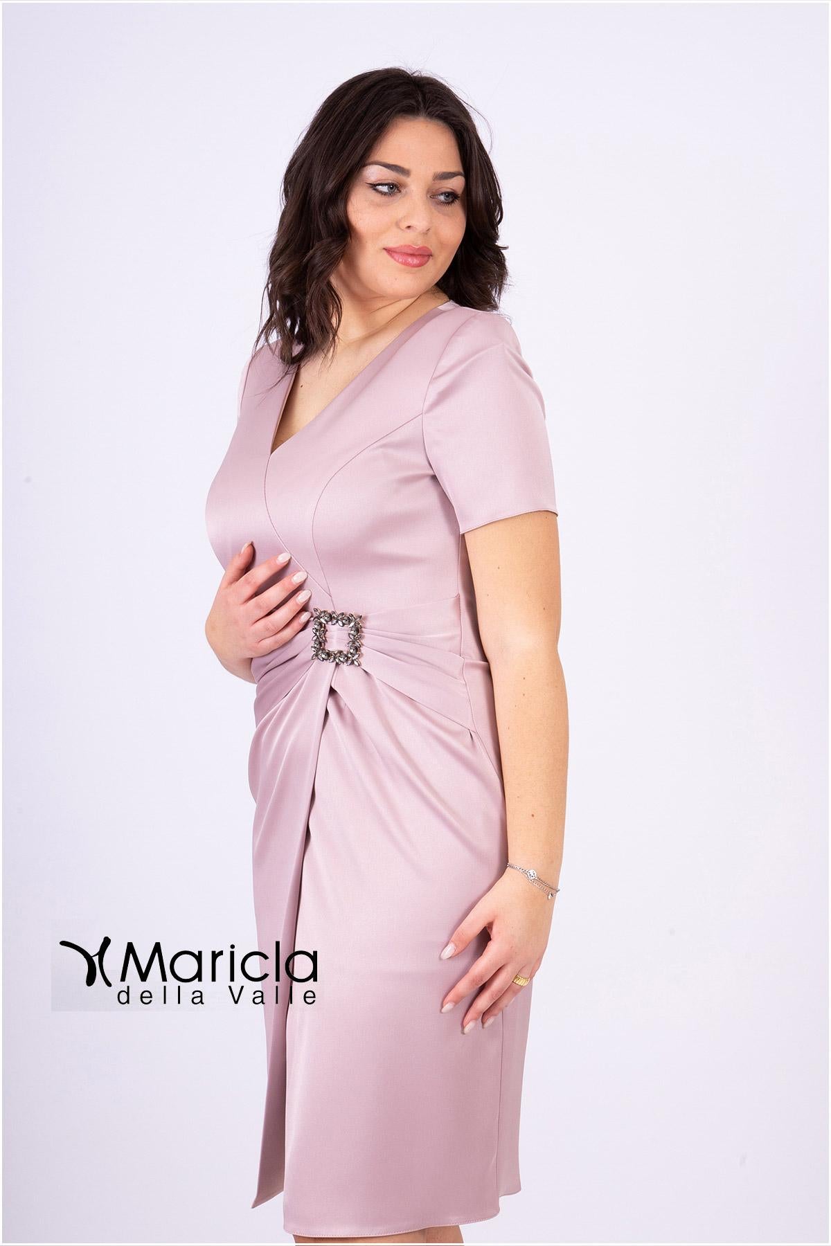 tubino con fusciacca strass SP220015 ROSA SONIA PENA 
