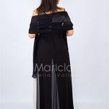 lunga bicol.c/baguette strass PF507 NERO PAOLA FORTI 
