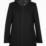 Giaccone in panno con cappuccio MEGAN NERO MARICLA 
