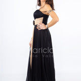 lungo bicolore fiore glitterato RG97PB NERO GIGLI CERIMONIA 