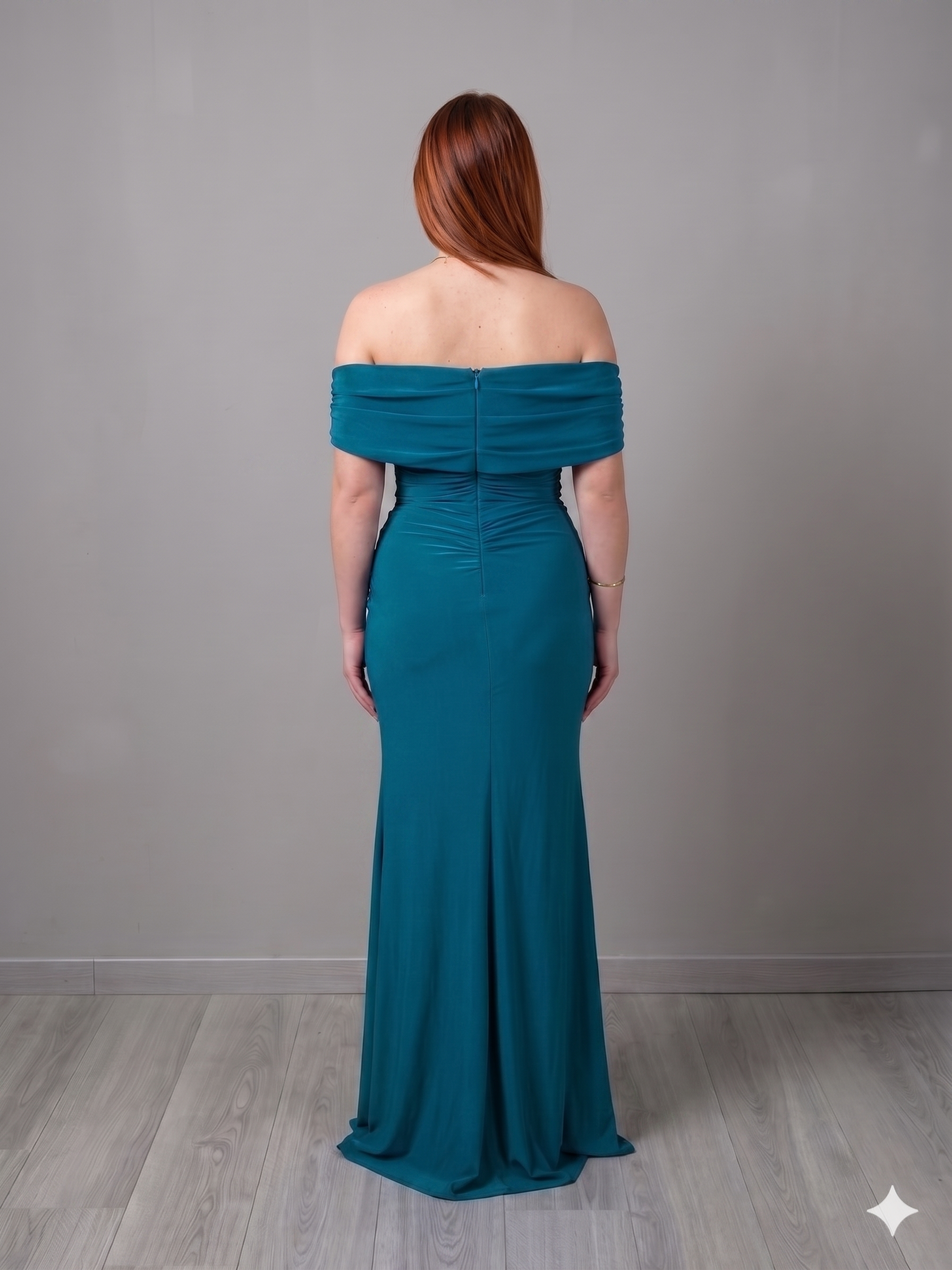 abito omerale strass FI12226 TURCHESE MARICLA ELEGANCE 
