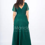 abito con fiore glitter JC34929 VERDE MARICLA ELEGANCE 