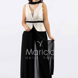 tuta con baschina e strass SH611 NERO SHARON 