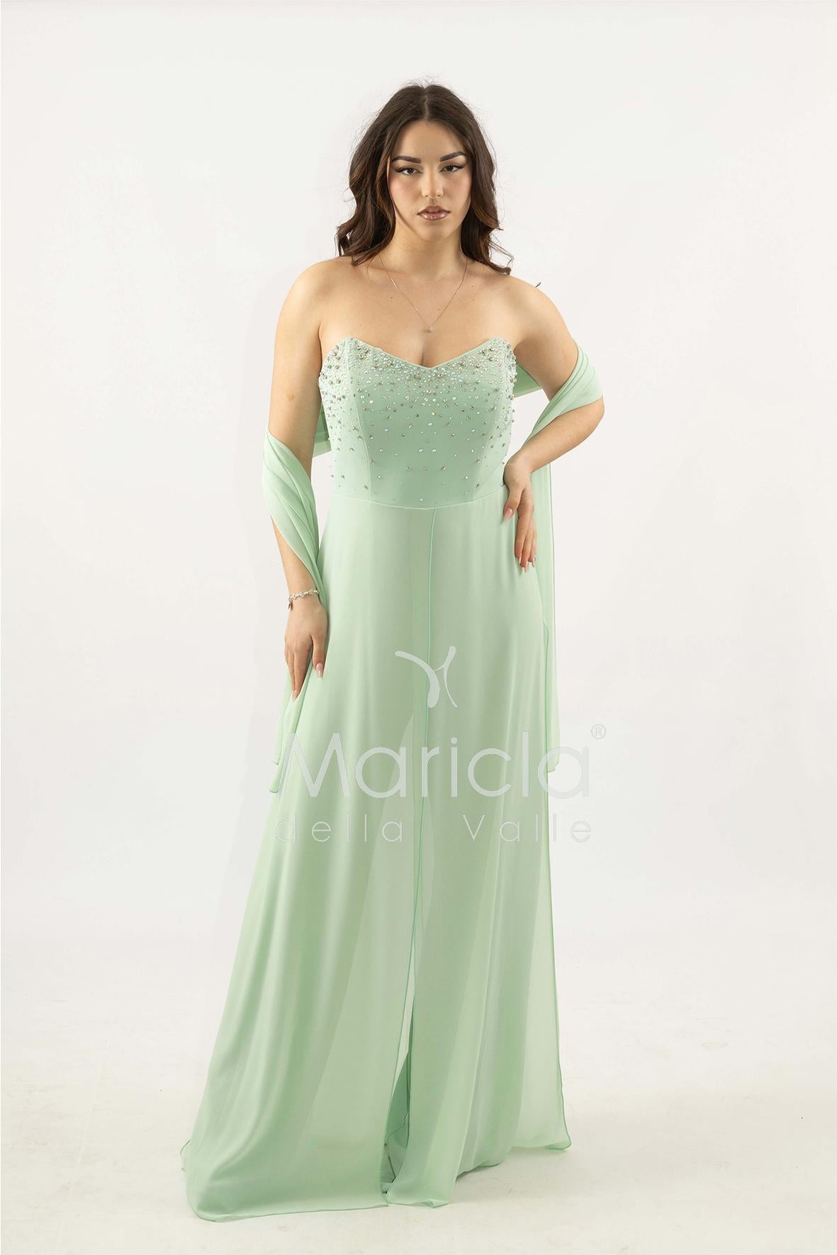 tuta con corpetto strass SH914TU MENTA SHARON 