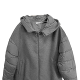 Giaccone Piumino Misto Lana Corto con Maniche Imbottite AZ88P GRIGIO MARICLA 