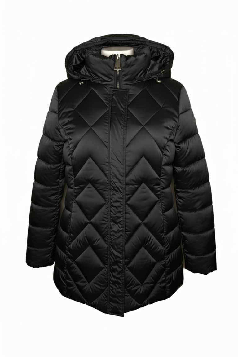 Giaccone piumino con cappuccio LIN3458 NERO LINDAS 