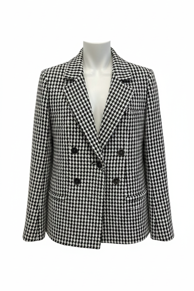 Blazer Doppiopetto con Trama a Micro-Pattern LOBELIA BLU MARICLA 