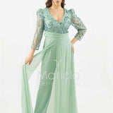 tuta con manica paiette SH905TU SALVIA SHARON 