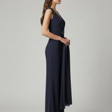 tuta giro manica con pietre spalla LH100TU NERO LUDOVICA HASSLER 