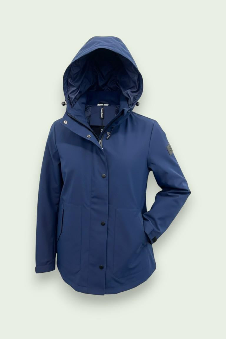 Giacca Tecnica con Cappuccio  Stile Urban & Outdoor CF22192 BLU CARLA FERRONI 