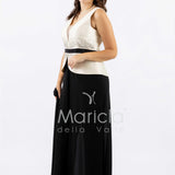 tuta con baschina e strass SH611 NERO SHARON 