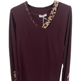 maglia punta con inserto fantasia PER25600 AMARONE MARICLA 
