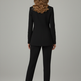 tailleur ricamo manica LH315 NERO LUDOVICA HASSLER 