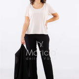 tailleur strass onda collo PF2180 NERO PAOLA FORTI 