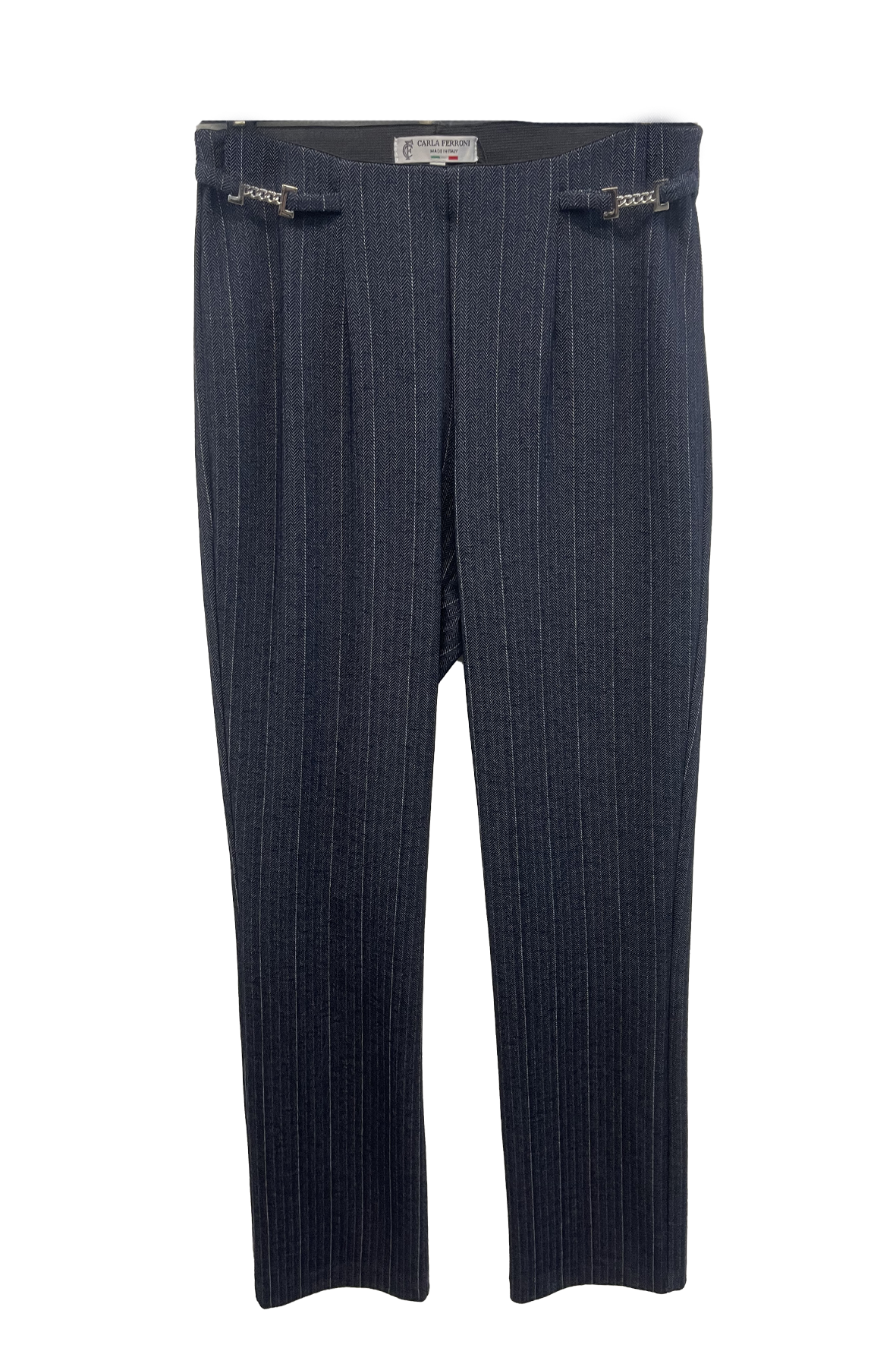 pantalone jeans spigato CF70010 BLU CARLA FERRONI 