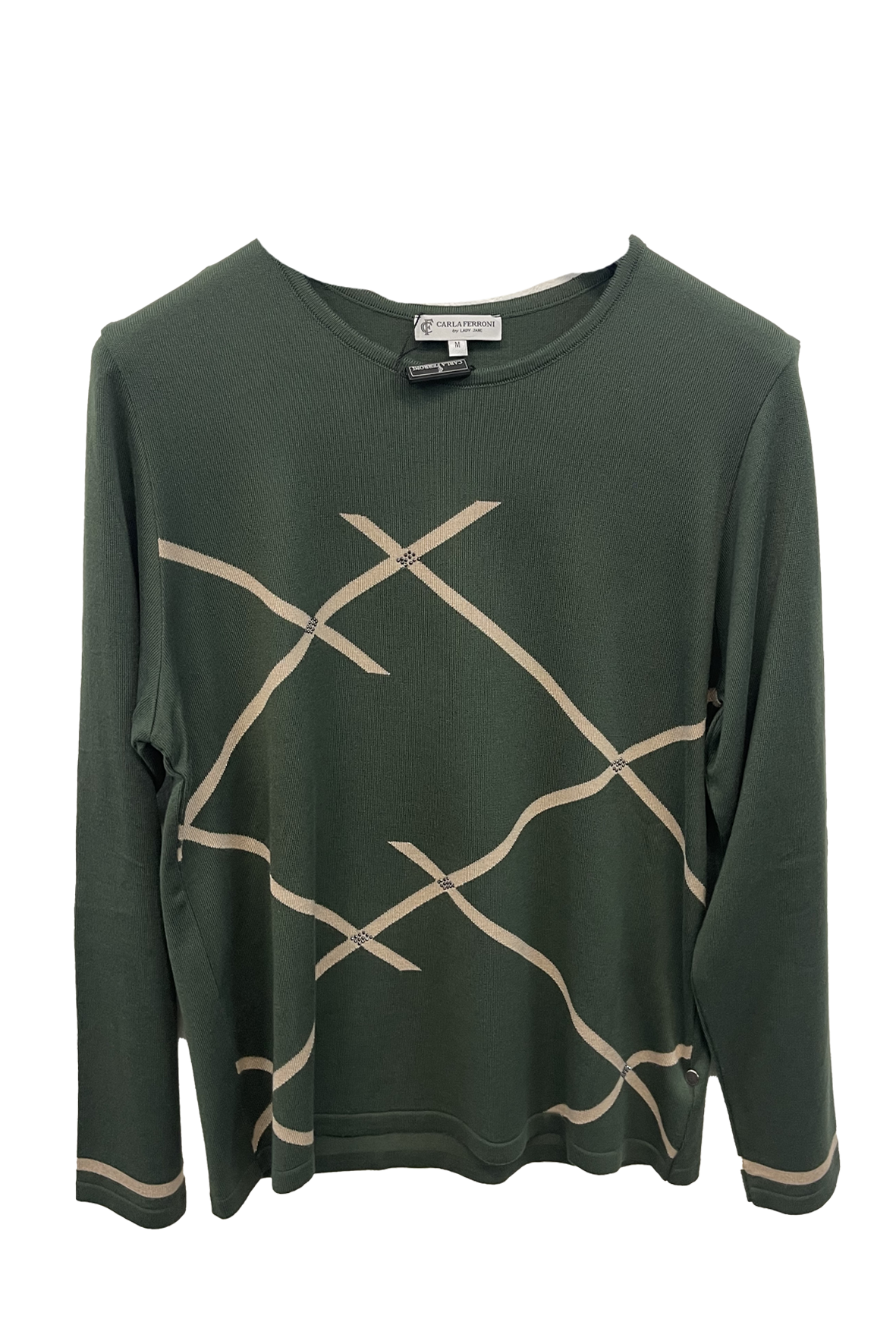 maglia rombi CF26346 VERDE CARLA FERRONI 
