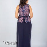 con baschina paiette PF101/22 BLU PAOLA FORTI 