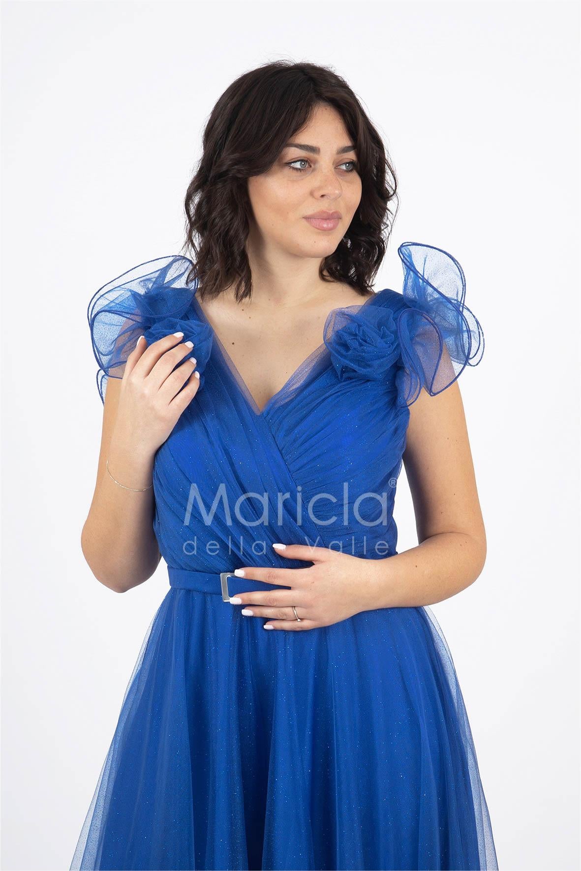 abito lungo arriccio manica JC28790 ROYAL MARICLA ELEGANCE 
