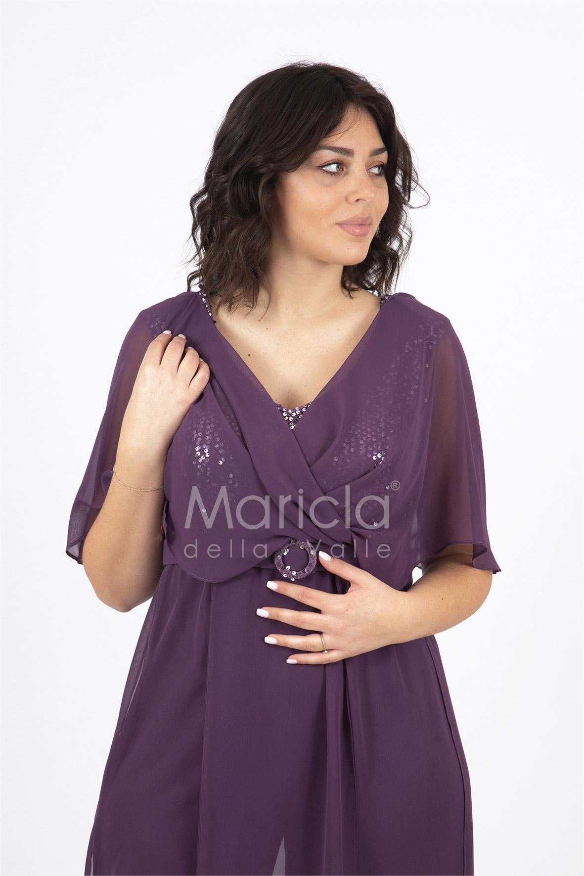 tuta corpetto paiette JC35041 UVA MARICLA ELEGANCE 