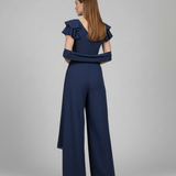 tuta con rouche spalle SH404TU BLU SHARON 