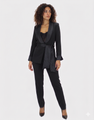 tailleur manica velo con cintura