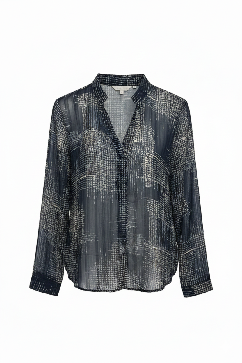 camicia blusa fantasia CS148153 BLU MARICLA 