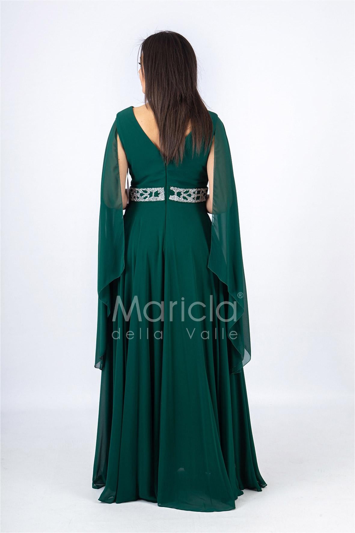 lungo con strass centrali RG60PA VERDE GIGLI CERIMONIA 