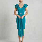 Abito tubino SH502AC PETROLIO SHARON 