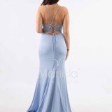abito sirena corpetto ricamato ANT20412XJ POLVERE ANTILLE ELEGANCE 