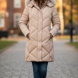 giaccone lungo bottoni laterali AGATA BEIGE MARICLA 