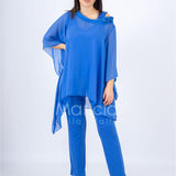 con casacca anello+fiore PF411 INDACO PAOLA FORTI 