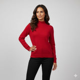 Maglia 100% lana lupetto CF4236 BORDO CARLA FERRONI 