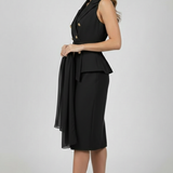 Abito Midi Sartoriale a Doppiopetto SH510AC NERO SHARON 