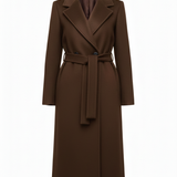 Cappotto Lungo Avvolgente con Cintura EC04608 MORO MARICLA 