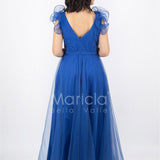abito lungo arriccio manica JC28790 ROYAL MARICLA ELEGANCE 