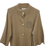 giacca mantellina fiore A26IMP1385 BEIGE MARICLA 
