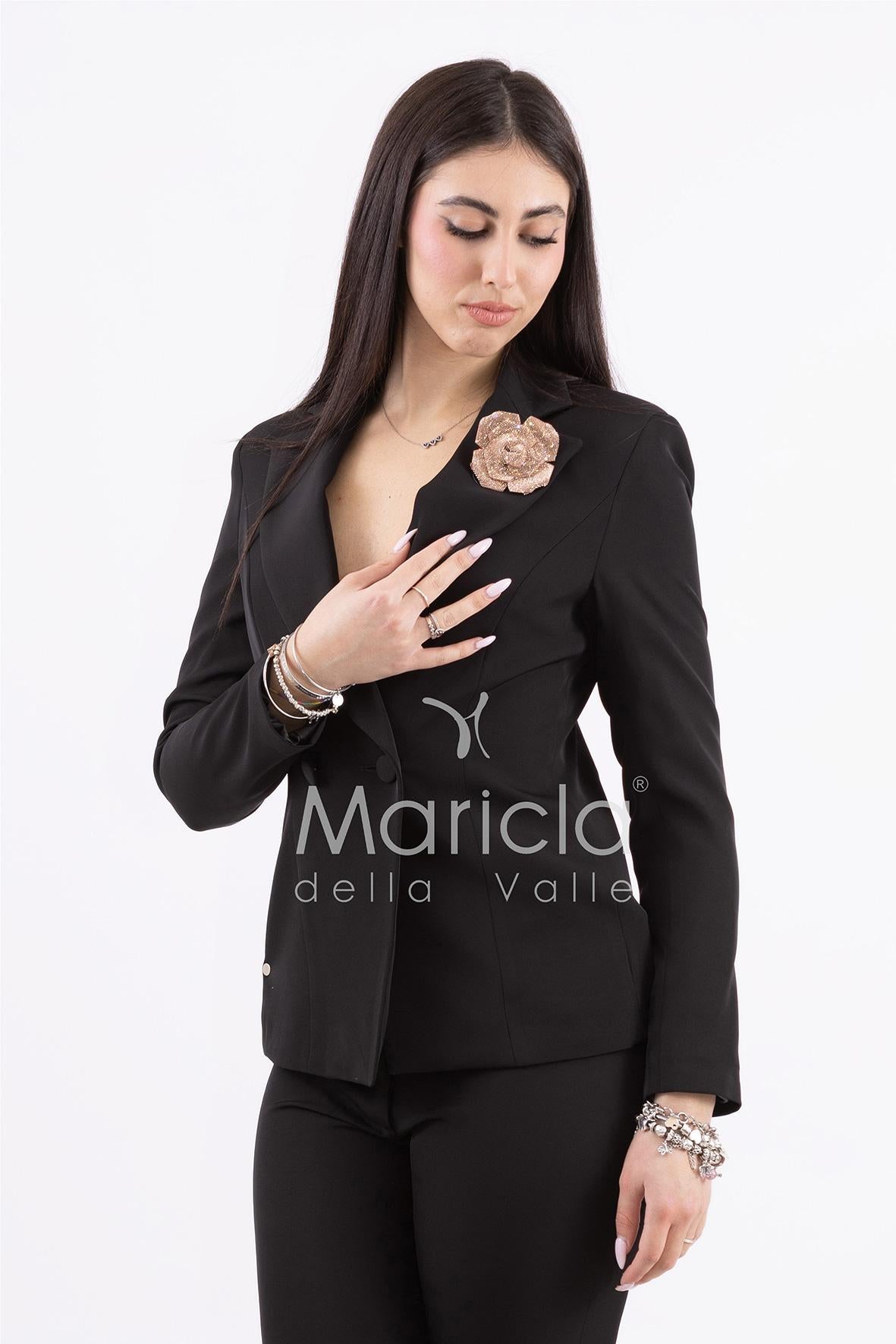 tailleur spilla gioiello AD00499 NERO MARICLA 