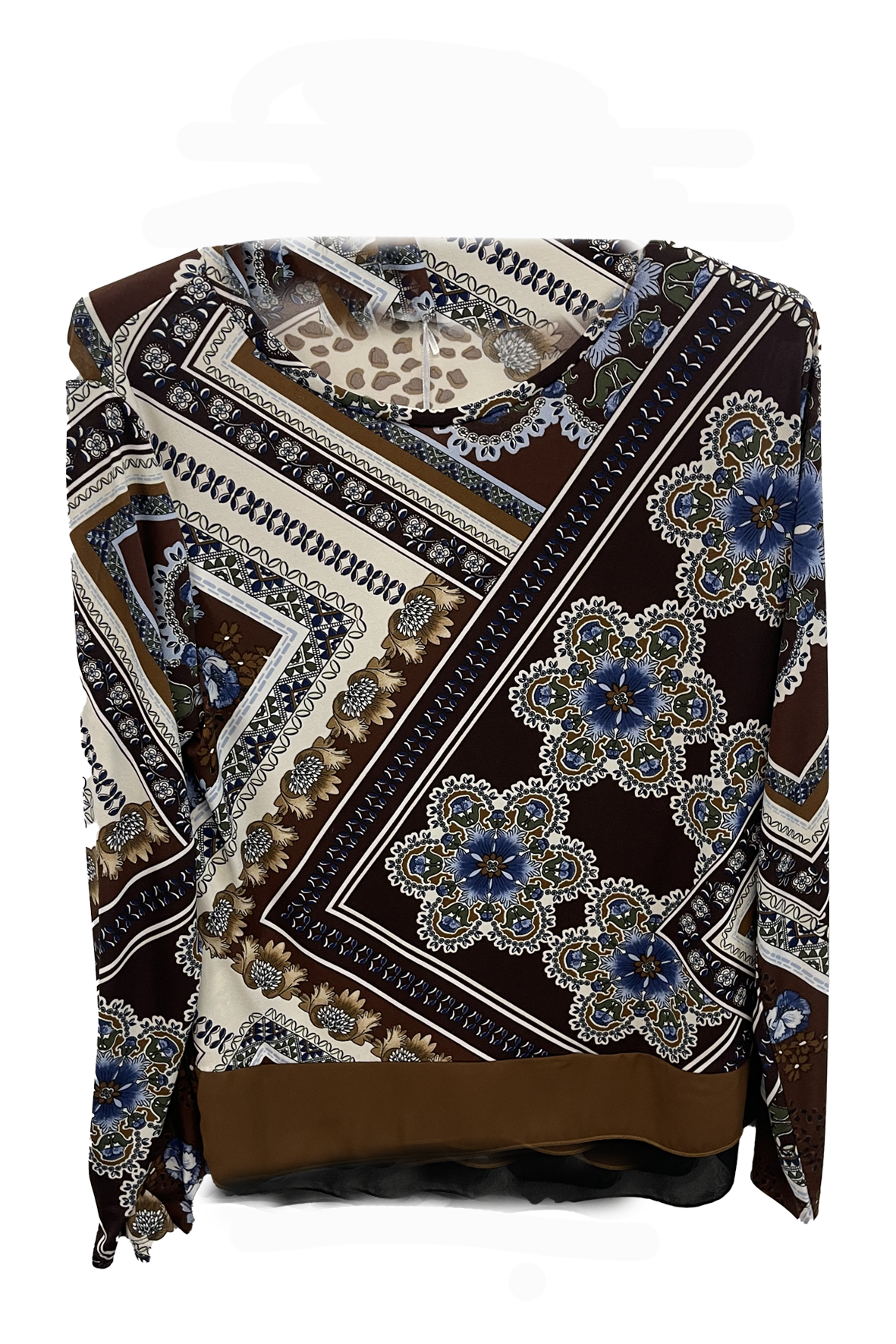 casacca patchwork MS1522 TABACCO MARICLA 