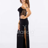 abito con trasparenza CAR58303 NERO MARICLA ELEGANCE 